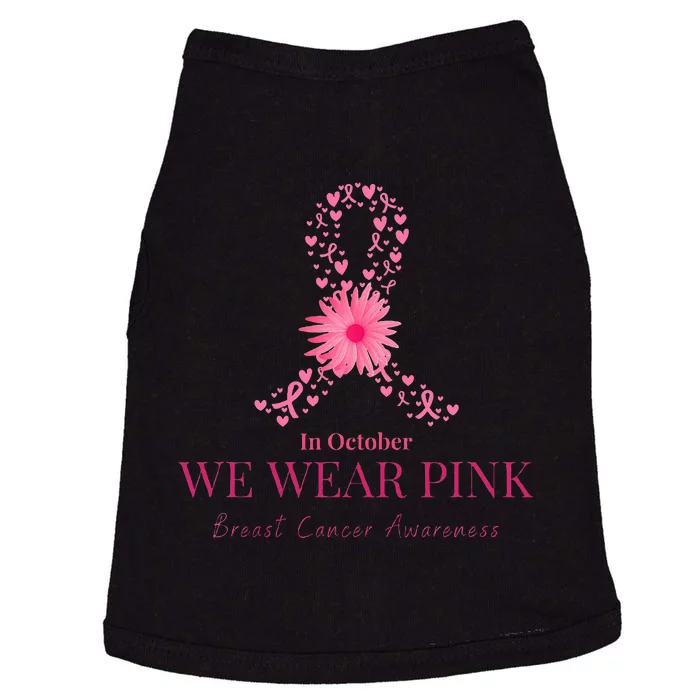 Sunflower In October We Wear P.I.N.K Breast Cancer Awareness Doggie Tank