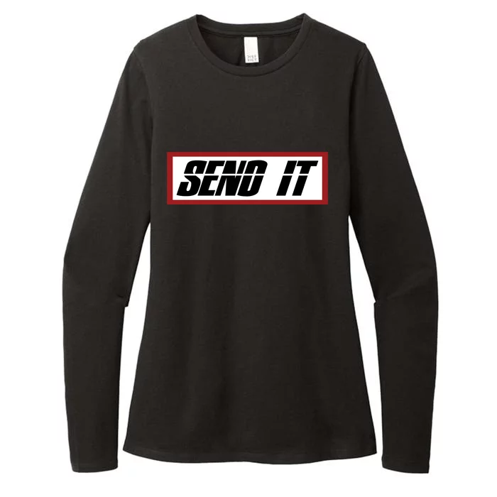 Send It Offroad Dirt Bike Logo Womens CVC Long Sleeve Shirt