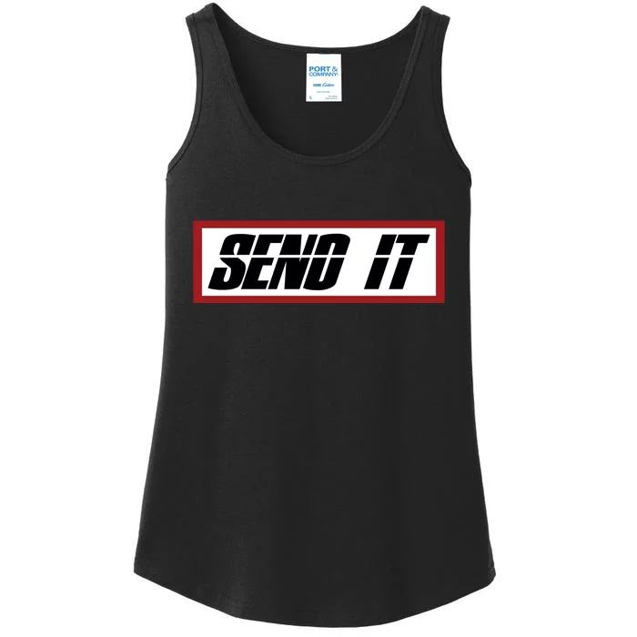 Send It Offroad Dirt Bike Logo Ladies Essential Tank