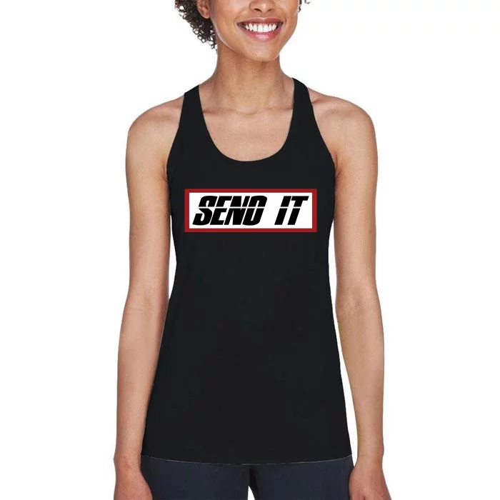 Send It Offroad Dirt Bike Logo Women's Racerback Tank