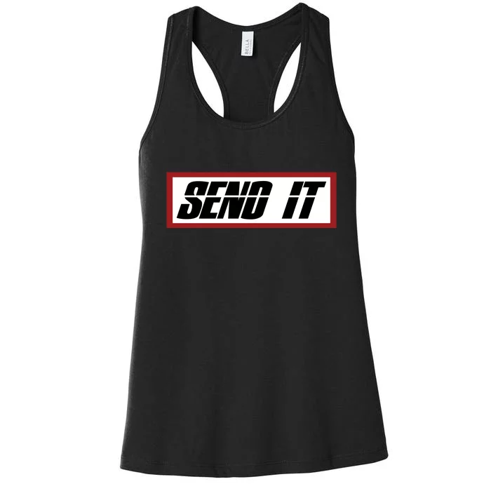 Send It Offroad Dirt Bike Logo Women's Racerback Tank