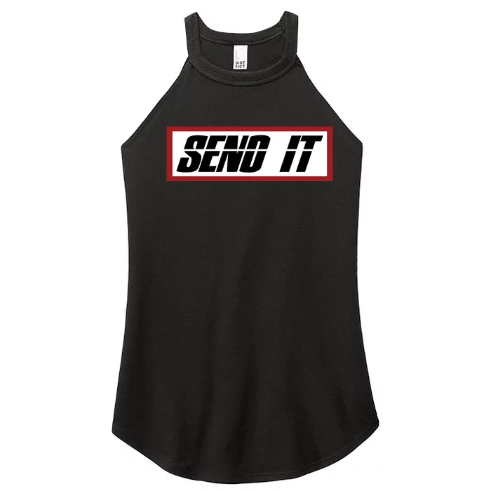 Send It Offroad Dirt Bike Logo Women’s Perfect Tri Rocker Tank