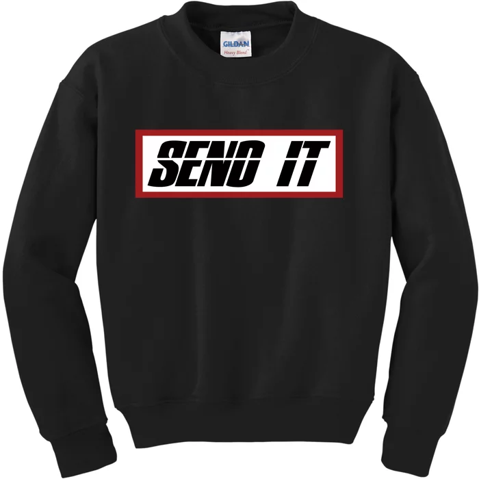 Send It Offroad Dirt Bike Logo Kids Sweatshirt