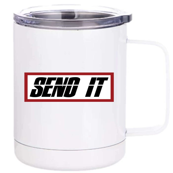 Send It Offroad Dirt Bike Logo Front & Back 12oz Stainless Steel Tumbler Cup