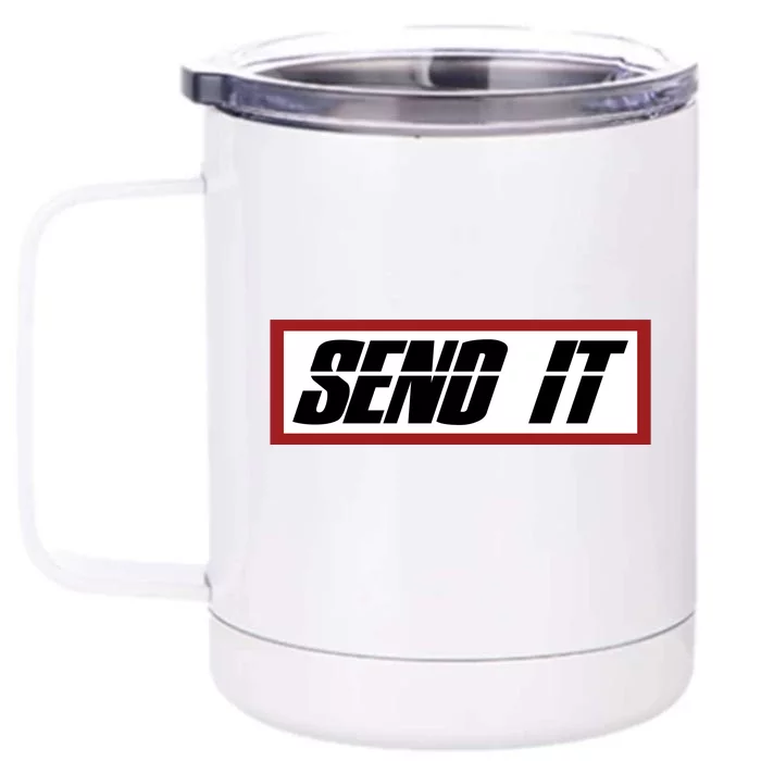 Send It Offroad Dirt Bike Logo Front & Back 12oz Stainless Steel Tumbler Cup