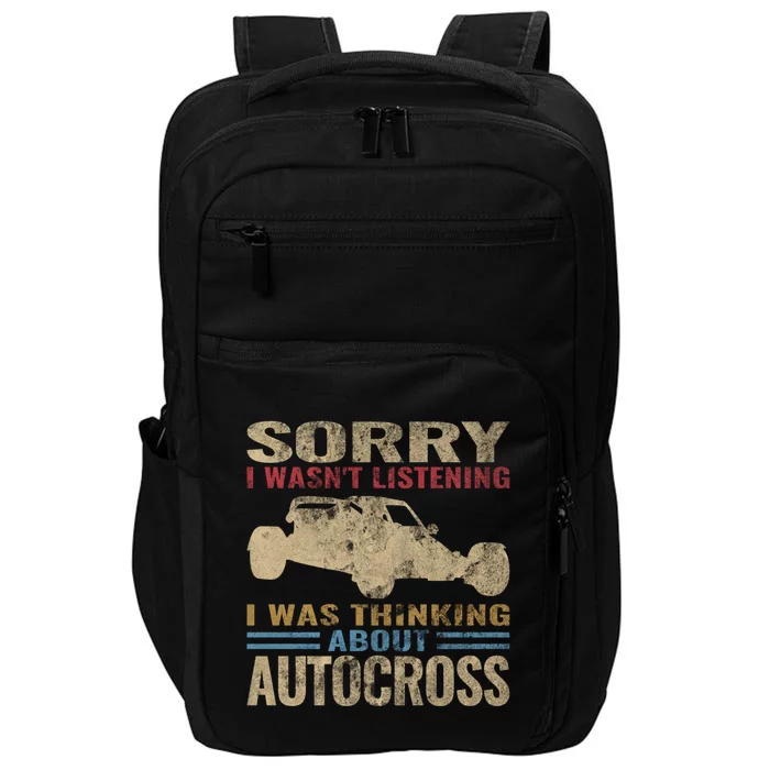 Sorry I Oval Racing Racing Engineer Auto Cross Autocross Gift Impact Tech Backpack