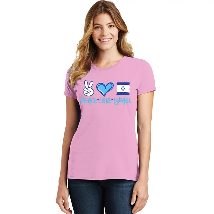 Support Israel Peace Love Israel I Stand With Israel Vintage Women's T-Shirt