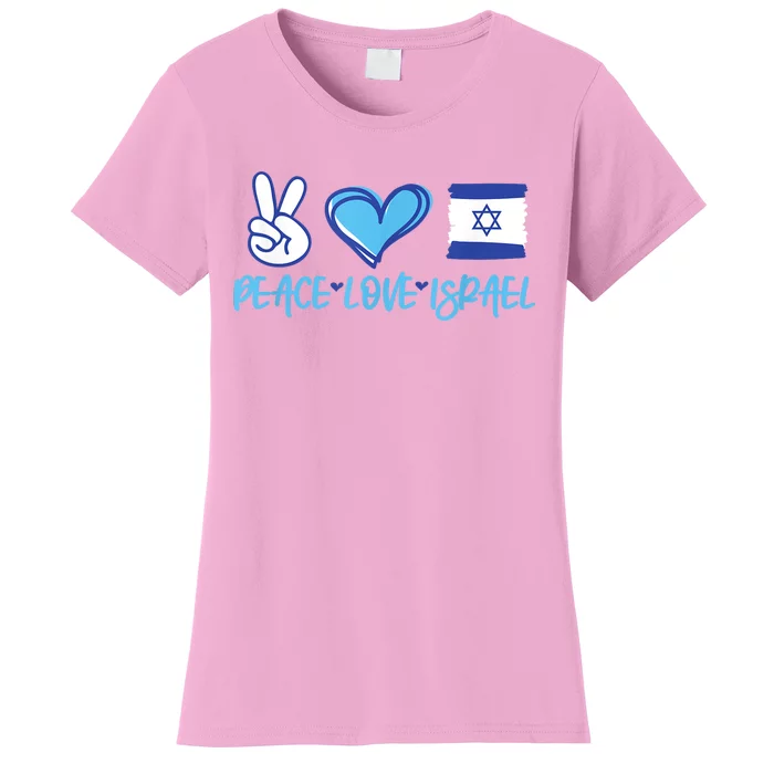 Support Israel Peace Love Israel I Stand With Israel Vintage Women's T-Shirt