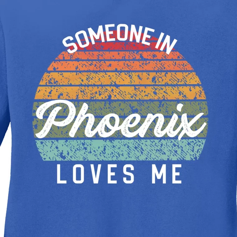 Someone In Phoenix Loves Me United States Family Travel Dark Gift Ladies Long Sleeve Shirt