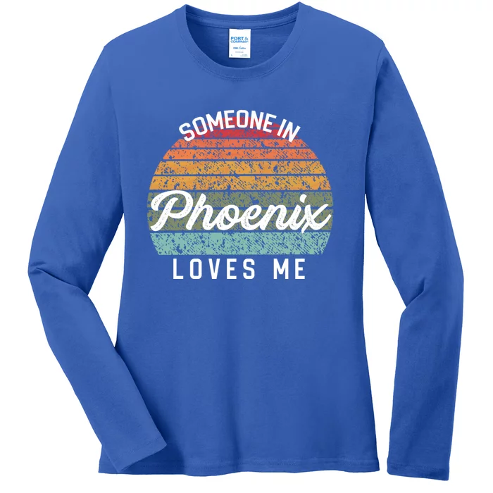 Someone In Phoenix Loves Me United States Family Travel Dark Gift Ladies Long Sleeve Shirt