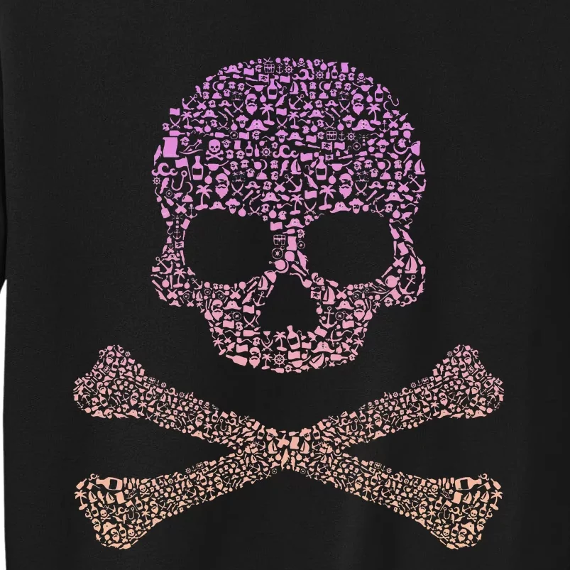 Silhouette Icon Pirate Skull & Crossbones Pirate Tall Sweatshirt