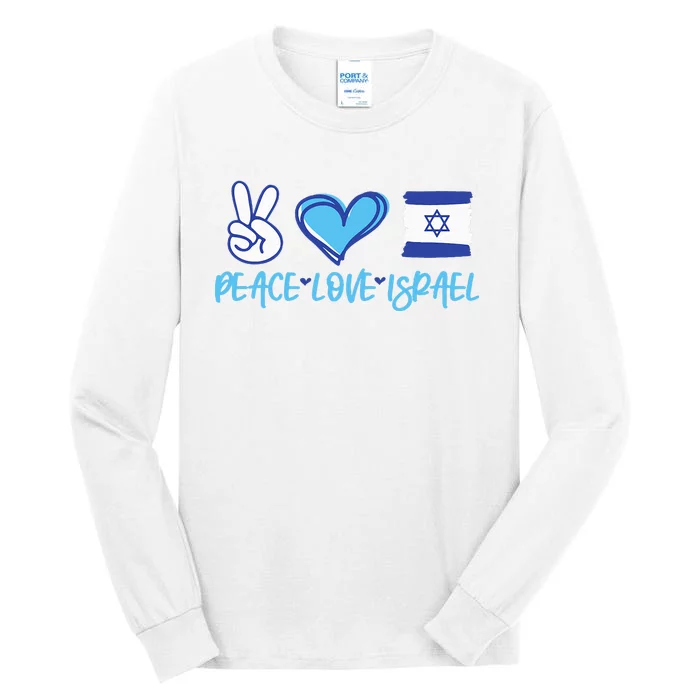 Support Israel Peace Love Israel I Stand With Israel Vintage Tall Long Sleeve T-Shirt