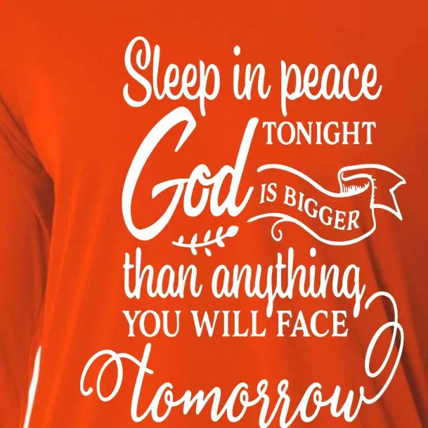 Sleep In Peace Tonight God Christian Cooling Performance Long Sleeve Crew