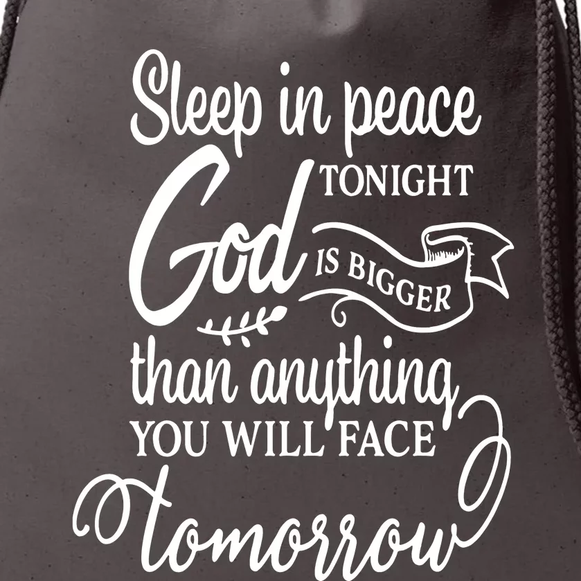 Sleep In Peace Tonight God Christian Drawstring Bag