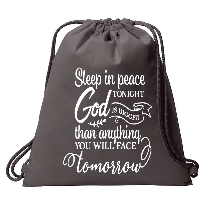 Sleep In Peace Tonight God Christian Drawstring Bag