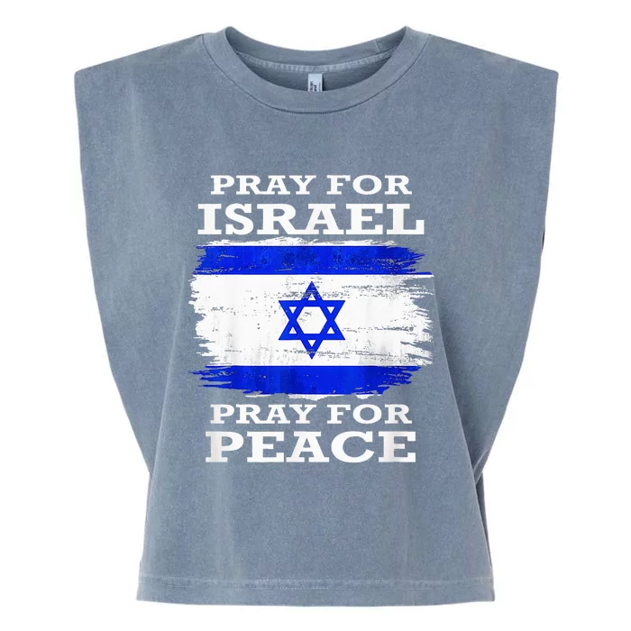 Support Israel Pray for Israel Peace Garment-Dyed Women's Muscle Tee