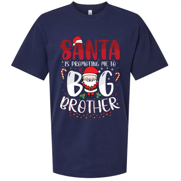 Santa Is Promoting Me To Big Brother Christmas Boy Sueded Cloud Jersey T-Shirt