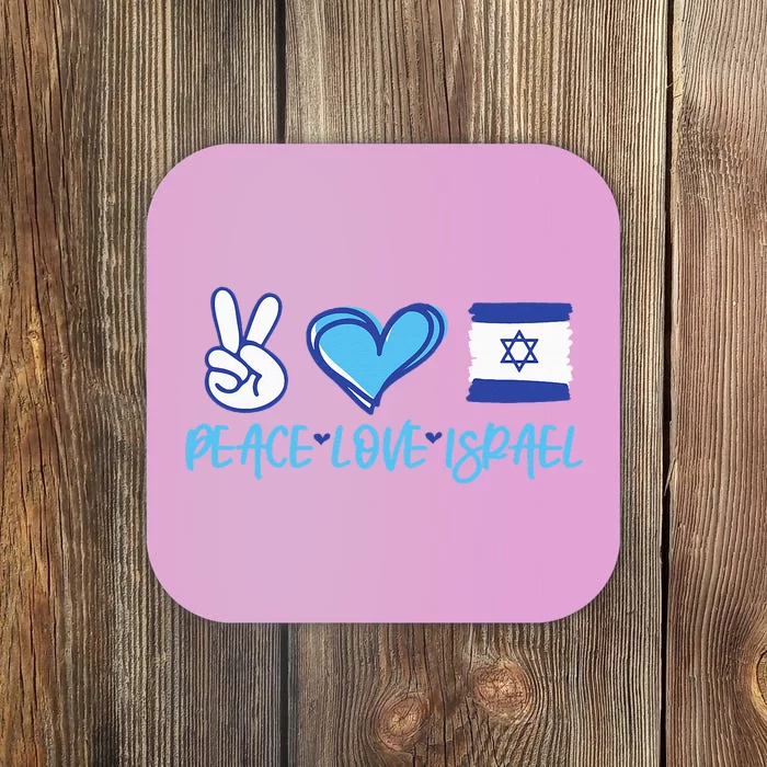 Support Israel Peace Love Israel I Stand With Israel Vintage Coaster