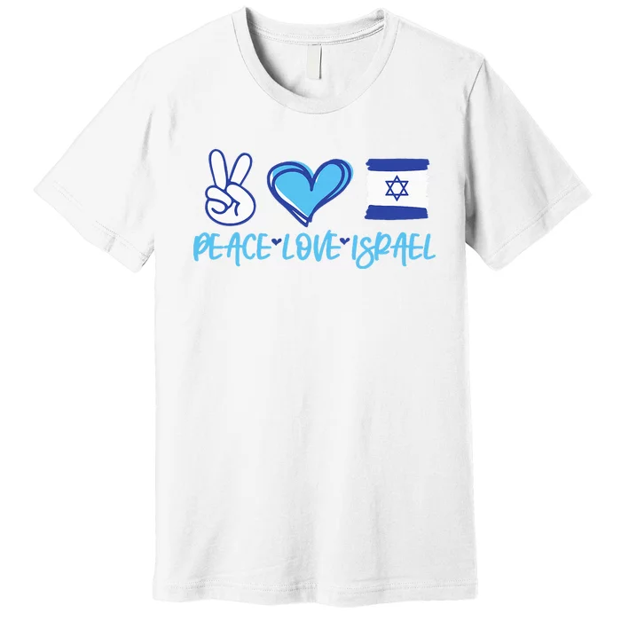 Support Israel Peace Love Israel I Stand With Israel Vintage Premium T-Shirt