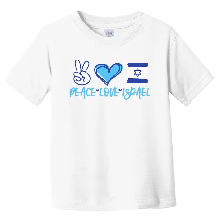 Support Israel Peace Love Israel I Stand With Israel Vintage Toddler T-Shirt