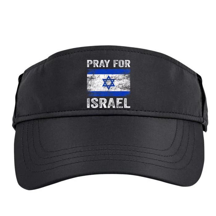 Support Israel Pray For Israel Israeli Flag Vintage Adult Drive Performance Visor