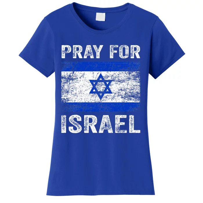 Support Israel Pray For Israel Israeli Flag Vintage Women's T-Shirt