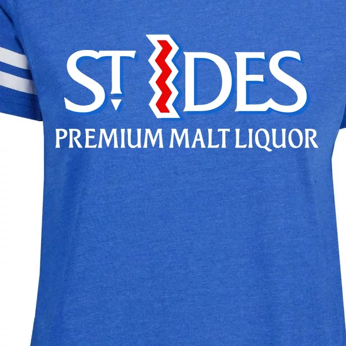 St Ides Premium Malt Liquor Enza Ladies Jersey Football T-Shirt