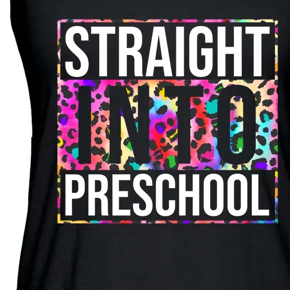 Straight Into Preschool Funny Cute Pre School Ladies Essential Flowy Tank