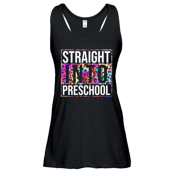 Straight Into Preschool Funny Cute Pre School Ladies Essential Flowy Tank