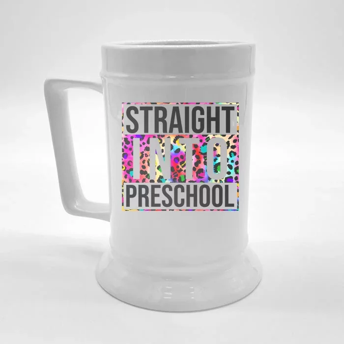 Straight Into Preschool Funny Cute Pre School Front & Back Beer Stein