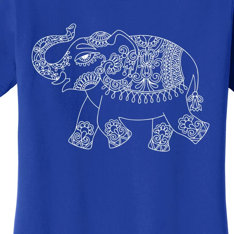 Sacred Indian Painted Elephant Trainer Mahout Yoga Gift Women's T-Shirt