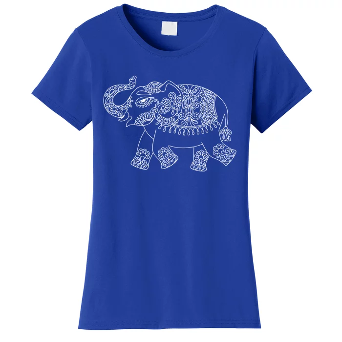 Sacred Indian Painted Elephant Trainer Mahout Yoga Gift Women's T-Shirt