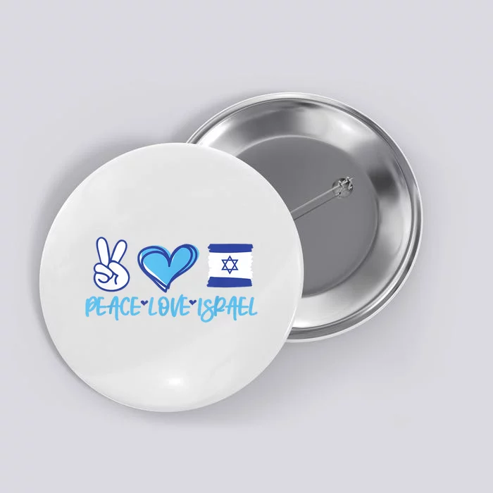 Support Israel Peace Love Israel I Stand With Israel Vintage Button