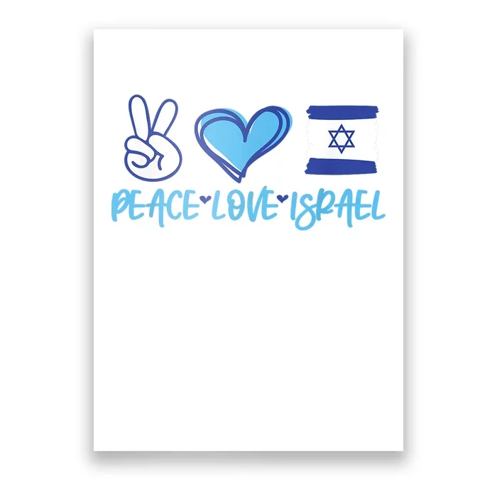 Support Israel Peace Love Israel I Stand With Israel Vintage Poster