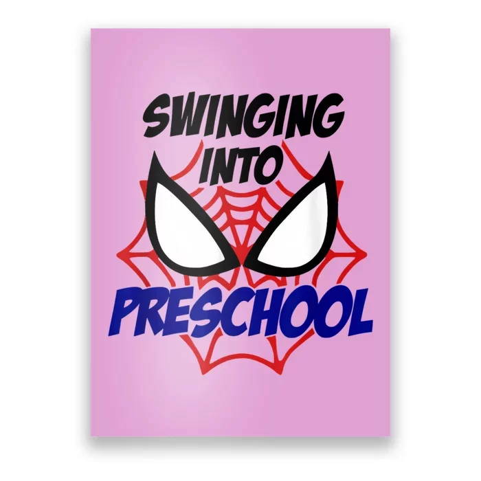 Swinging Into Preschool Shirt, Boys First Day Of PreK Poster