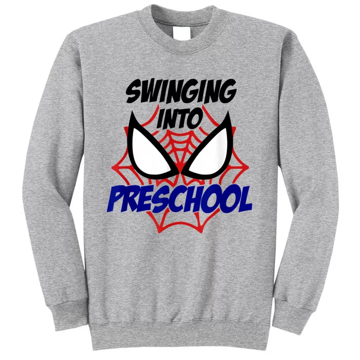 Swinging Into Preschool Shirt, Boys First Day Of PreK Tall Sweatshirt