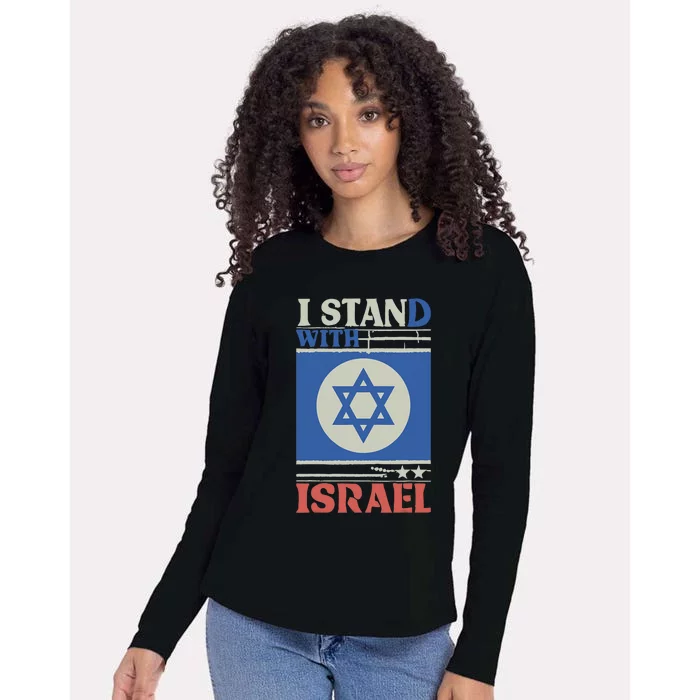 Support Israel Pray For Israel We Stand With Israel Womens Cotton Relaxed Long Sleeve T-Shirt