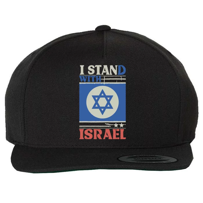 Support Israel Pray For Israel We Stand With Israel Wool Snapback Cap