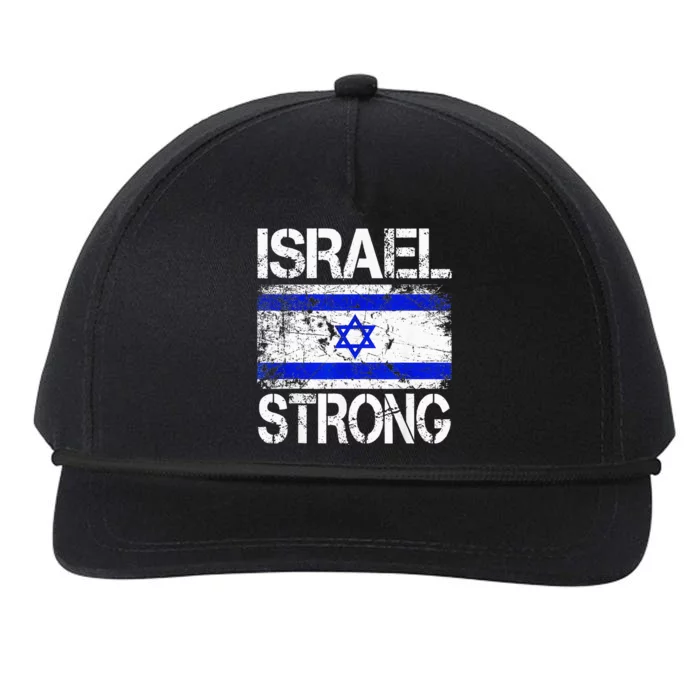 Support Israel Pray For Israel Israel Strong Israel Flag Snapback Five-Panel Rope Hat