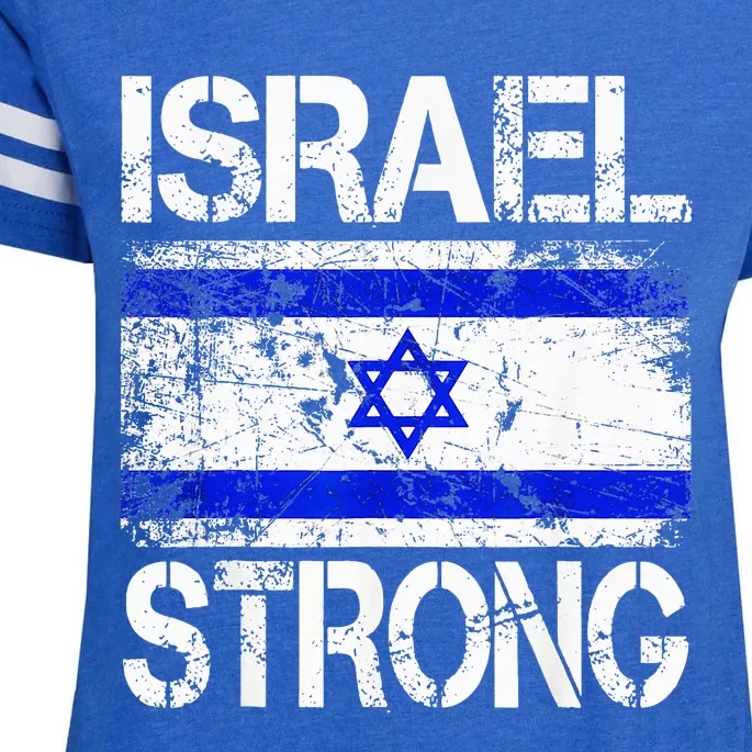 Support Israel Pray For Israel Israel Strong Israel Flag Enza Ladies Jersey Football T-Shirt