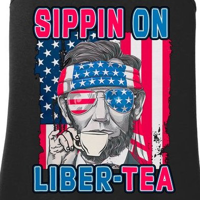 Sippin On Liberty 4th of July Abraham Lincoln Ladies Essential Tank