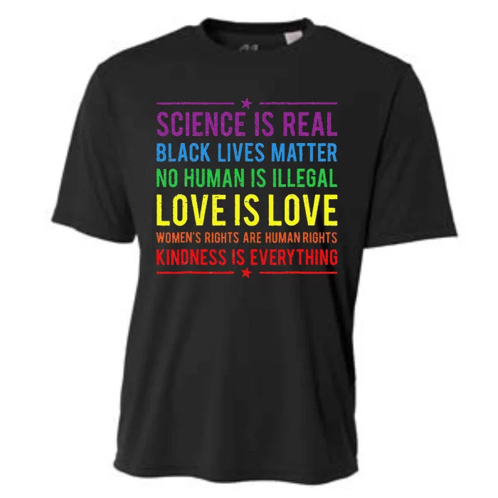 Science Is Real Kindness Is EVERYTHING LGBT Pride Month Cooling Performance Crew T-Shirt