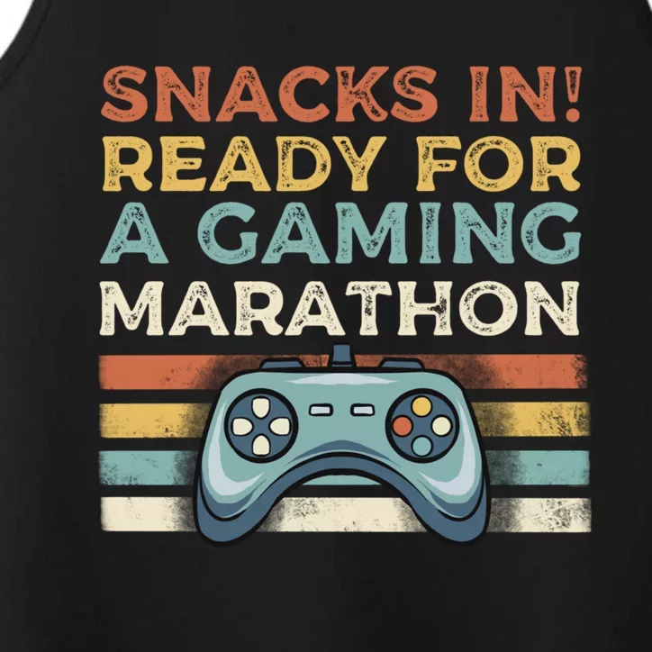 Snacks In Ready For A Gaming Marathon Cute Gift Performance Tank