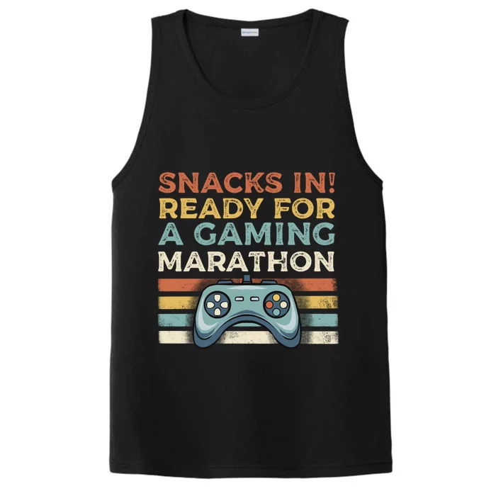 Snacks In Ready For A Gaming Marathon Cute Gift Performance Tank