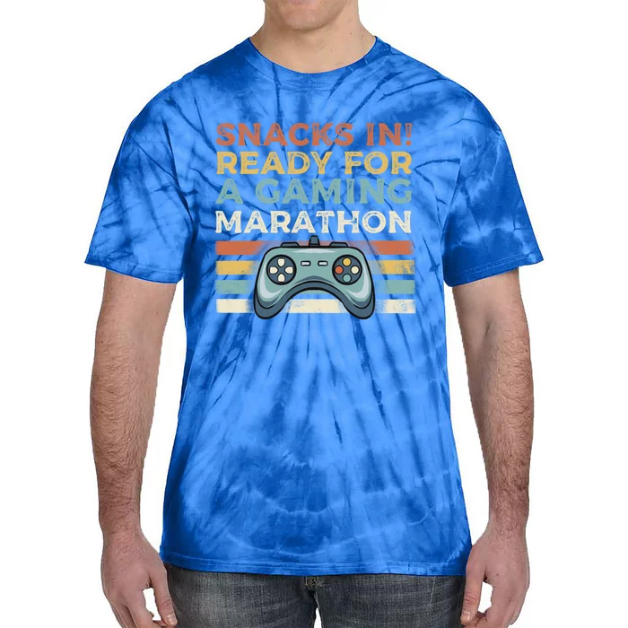 Snacks In Ready For A Gaming Marathon Cute Gift Tie-Dye T-Shirt