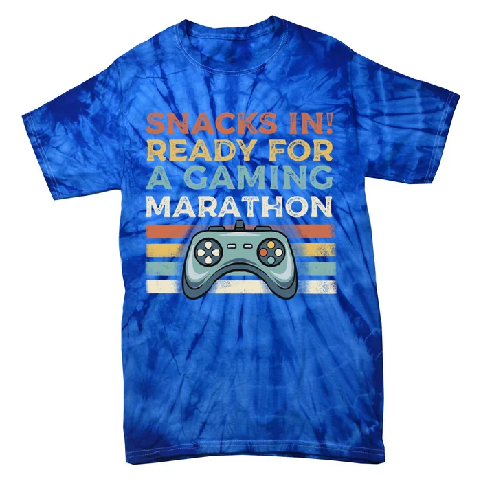 Snacks In Ready For A Gaming Marathon Cute Gift Tie-Dye T-Shirt