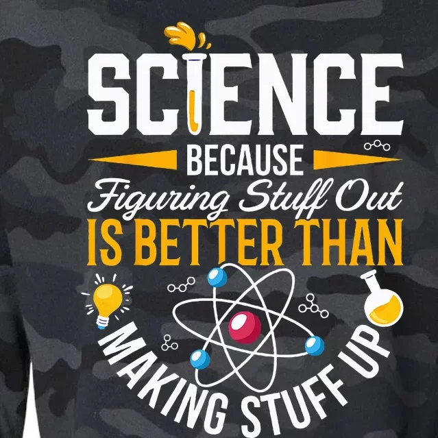 Science Is Real Science Teacher Believe Science Cropped Pullover Crew