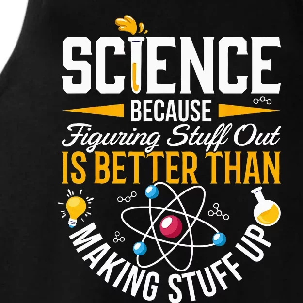 Science Is Real Science Teacher Believe Science Ladies Tri-Blend Wicking Tank