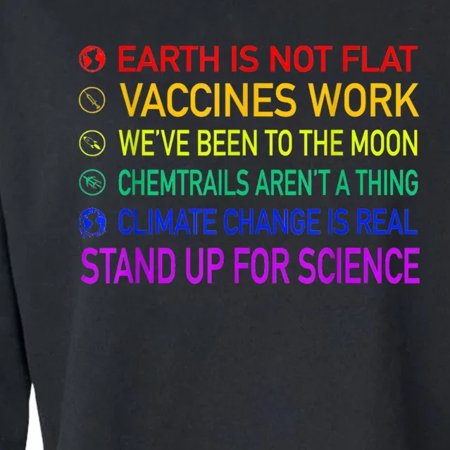 Science Is Real 8 Billion Trees Cropped Pullover Crew