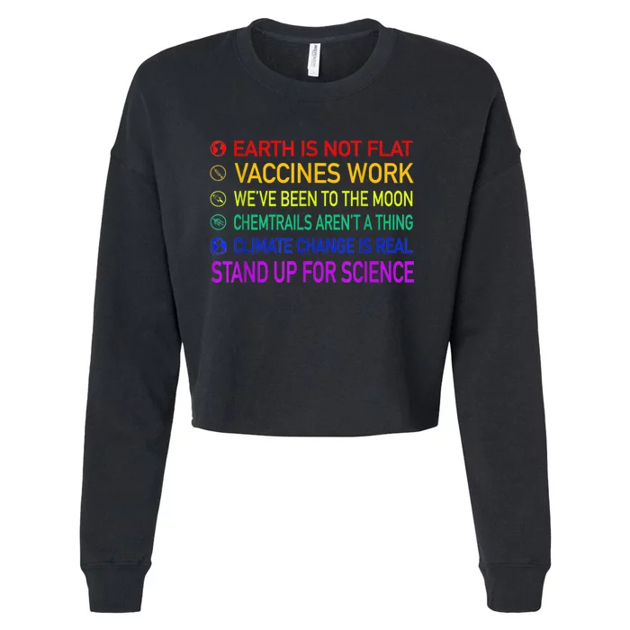 Science Is Real 8 Billion Trees Cropped Pullover Crew